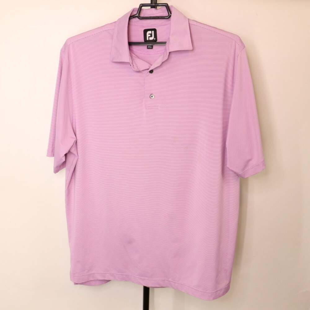 Footjoy FJ Golf Polo Striped Short Sleeve Shirt Size XL Mens
